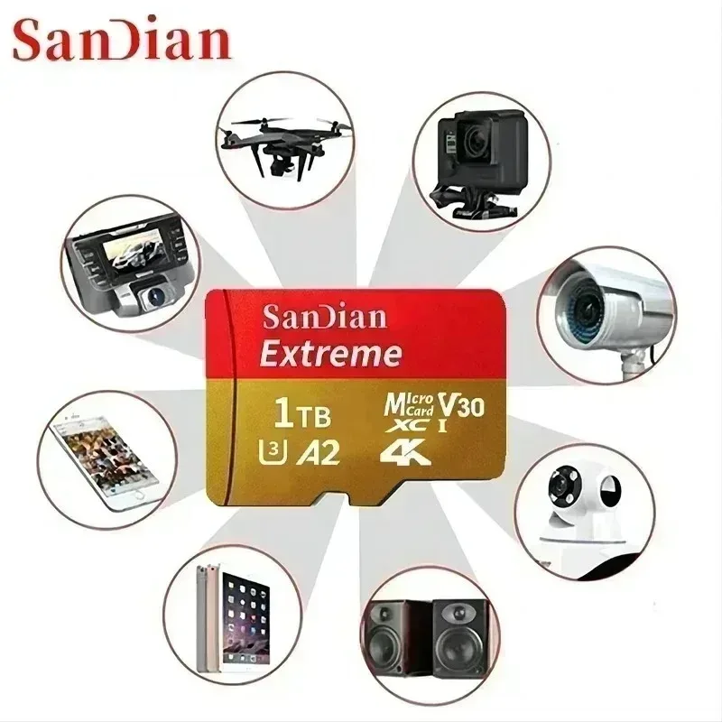 2026 1TB Micro TF/SD Card Memory Card 128GB 256GB  Mini Memory Card Class10 For Camera/Phone/Drone