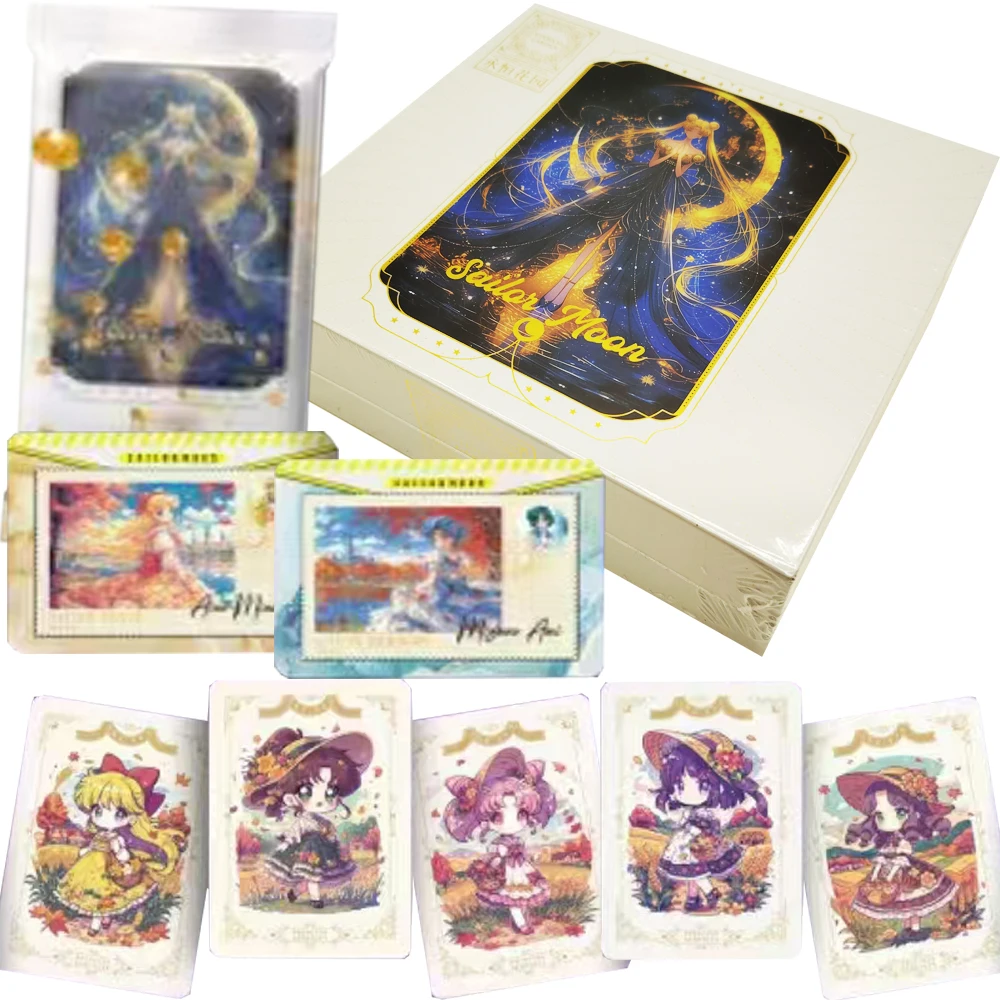 

Sailor Moon Collection Cards Q-version Cartoon Cute Girls Romantic Leisure Time Journey Anime Character Portrait Cards Toy Gift