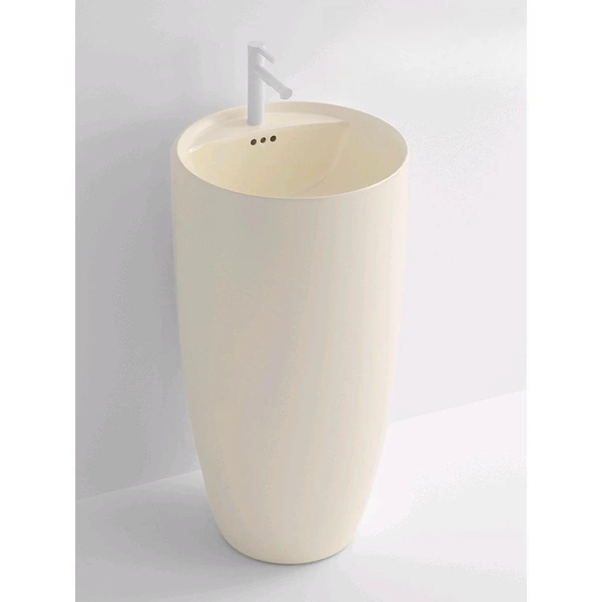 Integrated column basin ceramic balcony circular bed and breakfast bathroom floor-to-ceiling wash basin