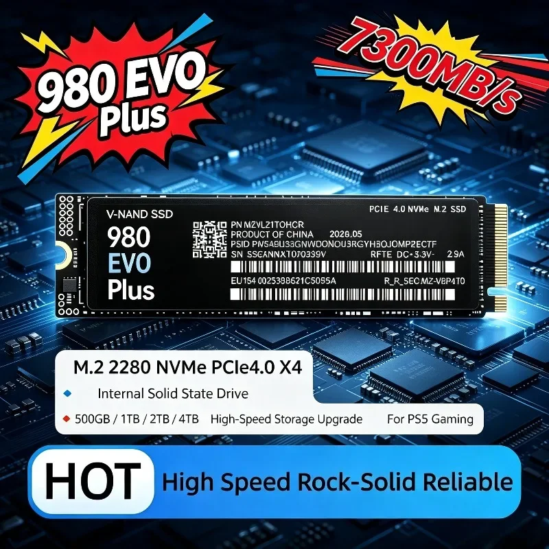 980 EVO Plus M.2 2280 NVMe PCIe4.0 X4 TLC High‑Speed Storage Upgrade For Gaming PS5 Internal Solid State Drive 500GB 1TB 2TB 4TB
