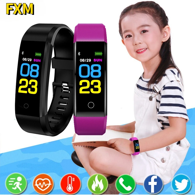 

Kid's Watches Fitness Color Screen Smartwatch Activity Running Tracker Heart Rate for Men Women Watch Kids Montre Enfant Garçon