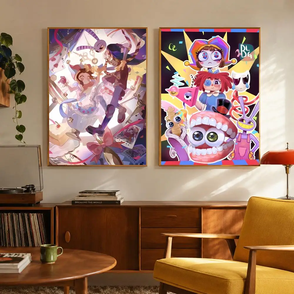 Quirky T-The Amazing Digital Circus Poster Digital Solvent Print Waterproof PP Fade-Resistant Wall Art Room Decor Gift