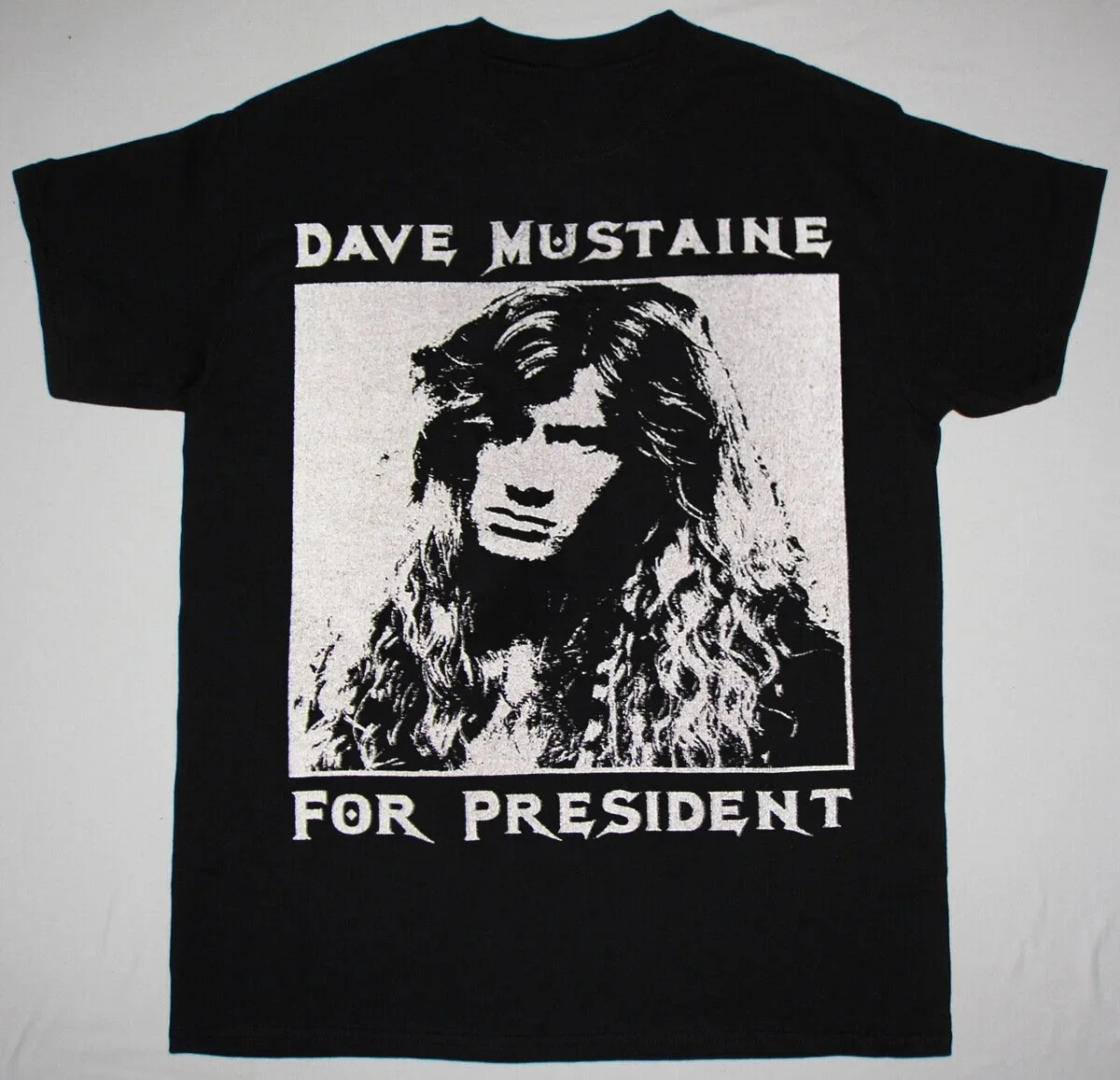 Vtg Dave Mustaine Voor President Cadeau Voor Fan Zwart Maat S Tot 5xl Shirt Ag973