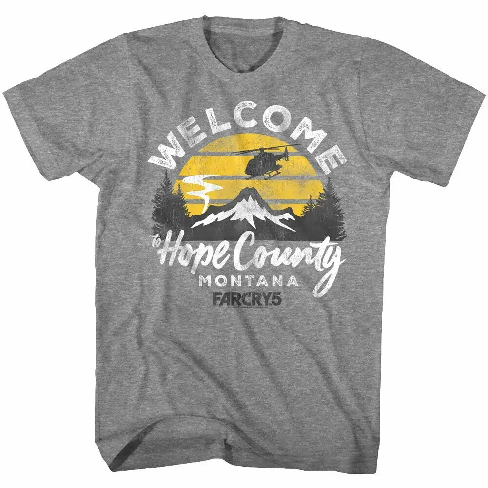 Far Cry 5 Welcome to Hope County Montana Logo Men's T Shirt Ubisoft Gamer