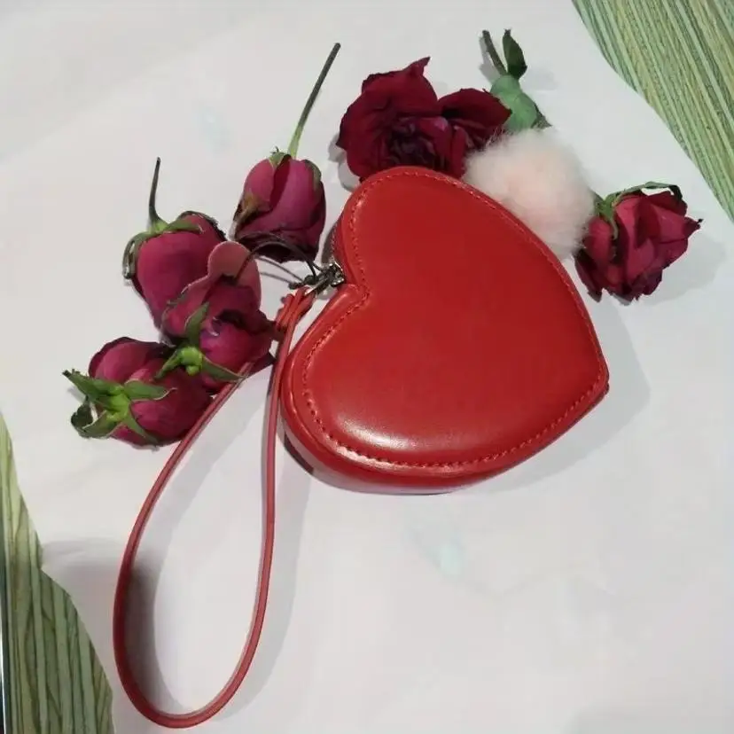 Neue Liebe Tasche Handtasche für Frauen bei der Arbeit Münze Brieftasche Ins Stil niedliche Mini vielseitige Handtasche Kawaii PU Leder Herztasche