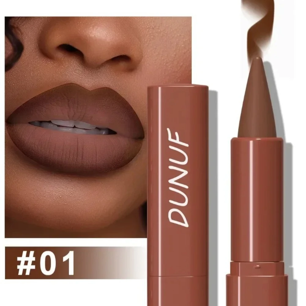 1 szt. Wielokolorowy Matowy Konturówka do Ust Łatwe Ścieranie Kredka Idealny Kontur Gradient Odporny na Rozmazywanie Podwójnego Zastosowania Jagodowy Kolor dla Każdej Skóry