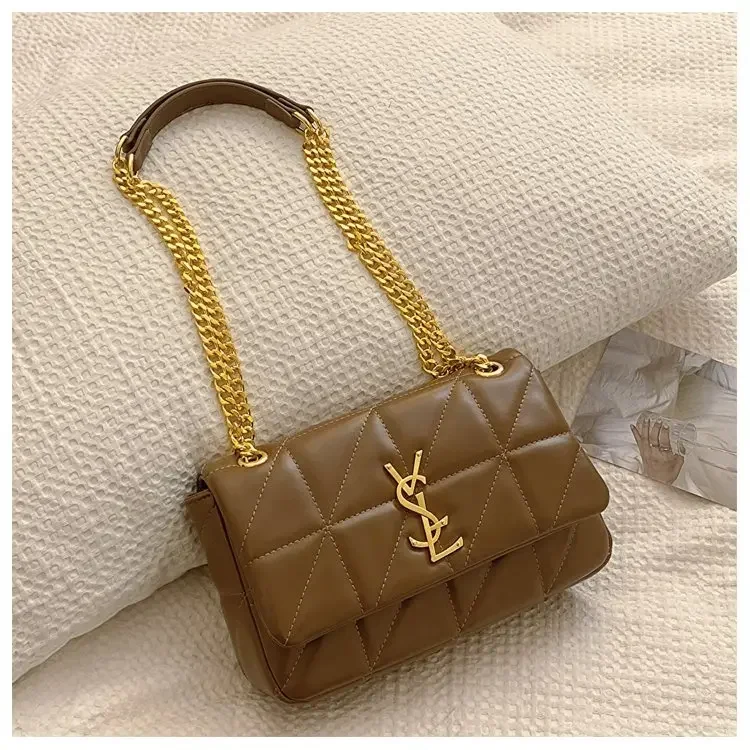 

Премиум 2025! Модная сумка через плечо с ромбовидной цепочкой | Женская универсальная маленькая квадратная сумка-мессенджер для поездок на работу