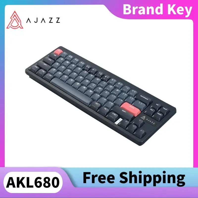 

AJAZZAKL680 Wireless Gaming Mechanical Silent Keyboard 68 Keys Conflict-Free Suitable Apple Computers Windows Laptops