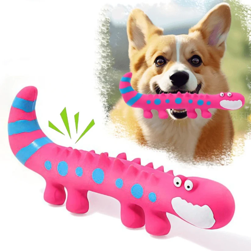 

Dog Chew Toy Latex Lizard Squeaky Pet Toys For Small Medium Dogs Interactive Funny Dog Sounding Training Toy Pet Supplies