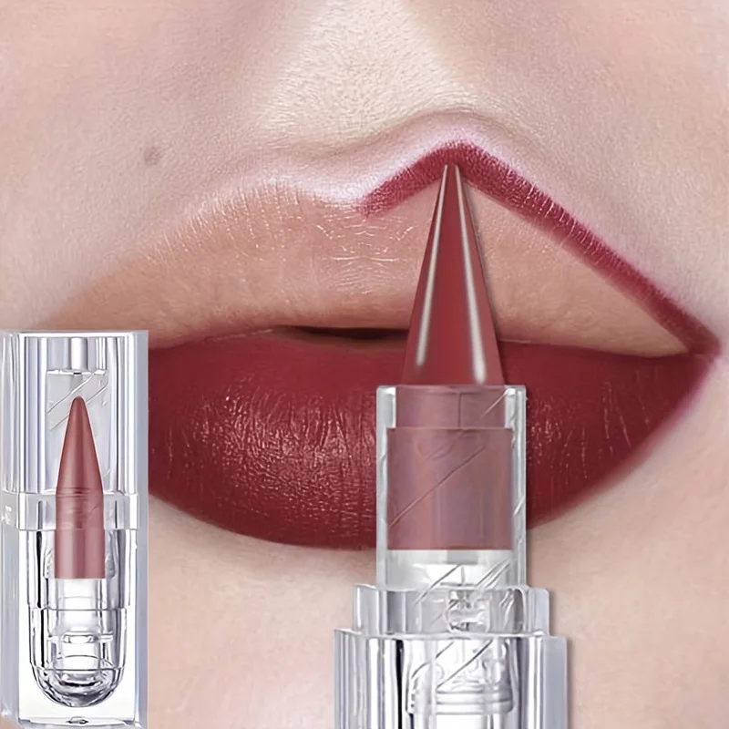 Rossetto opaco con penna per labbra e rossetto nudo a 5 colori, tonalità bacche antiaderenti impermeabili e di lunga durata per tutti i tipi di pelle