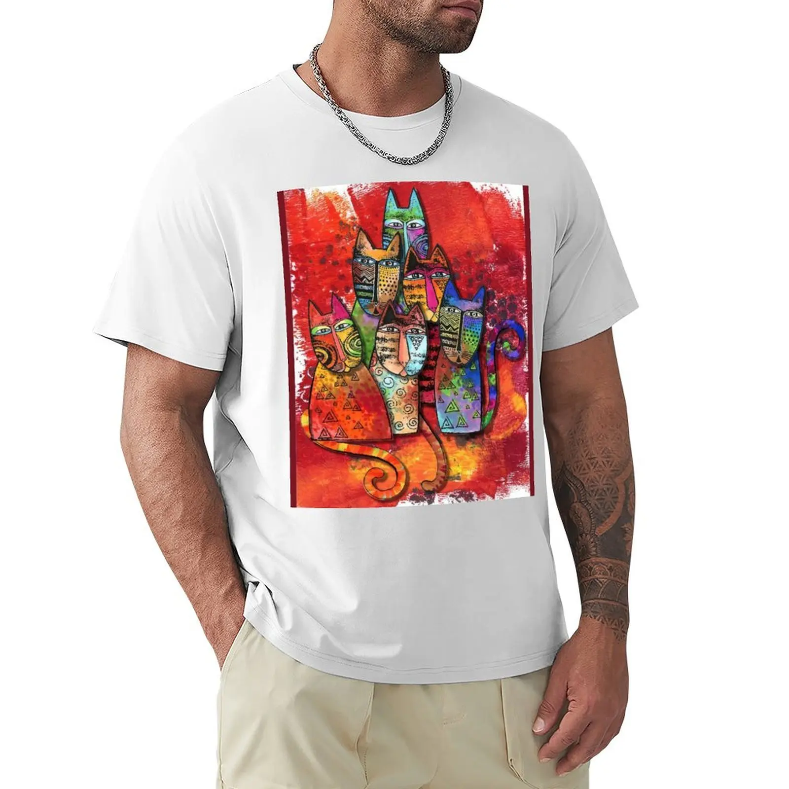 Laurel Burch Vibrant patterns - Laurel Burch T-shirt new edition customizeds tops mens graphic t-shirts