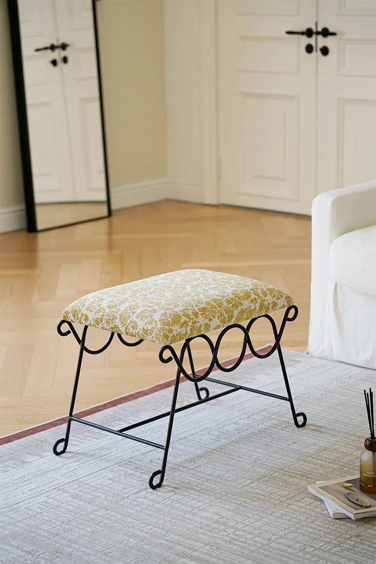 French wrought iron stools/shoe-changing benches, makeup benches, sofa stools