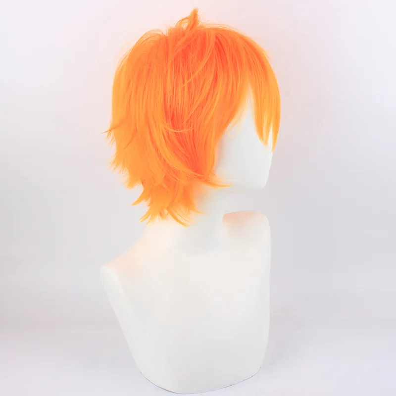 Japanischer Anime „Haikyuu!!“ Little Volleyball Hinata Shoyo Orange Cosplay Perücke Hochtemperatur-Seiden-Cosplay-Perücke