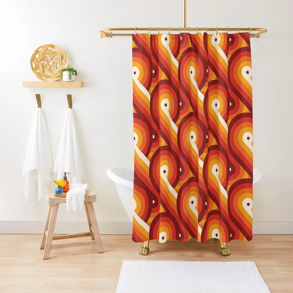 

Disco Circles Geometric Pattern – “The Rogue” Palette Shower Curtain Bathroom Deco Luxury Bathroom Shower Curtain