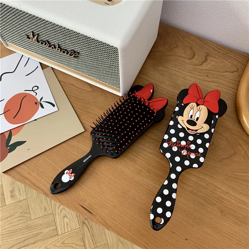 Disney Air Cushion Massage Combs Stitch Mickey Minnie Cartoon Anime Figures Hair Brush Hairdressing Tool Haircare Kids Toys Gift