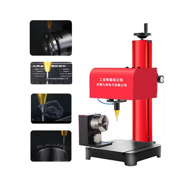 2 in 1 Benchtop Engraing and Marking hine Pnmatic Touch Screen for Nameplate Cylinder Frame Chassis Number