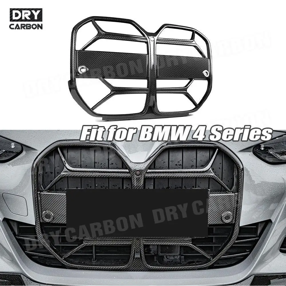 

Dry Carbon Fiber Front Bumper Racing Grille for BMW 4 Series G26 M Sport Sedan 2020+ Bumper Mesh Frame Tuning Car Accessories