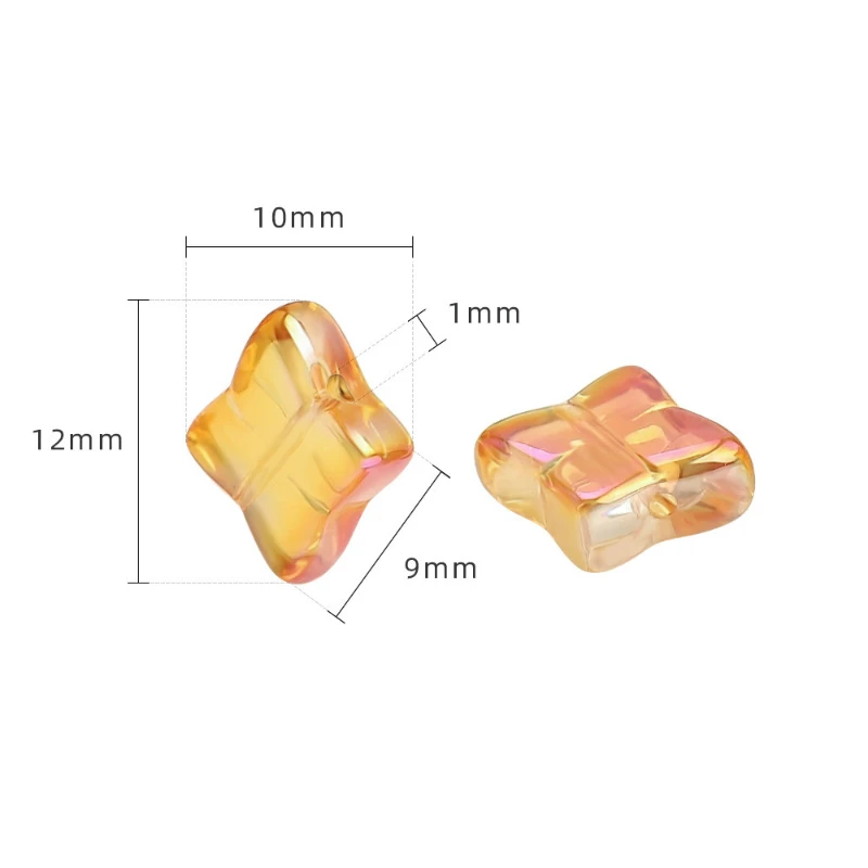 10*12mm 30pcs colorful honeycomb-shaped rhombus butterfly-shaped stud earrings and necklace - DIY handmade accessory component