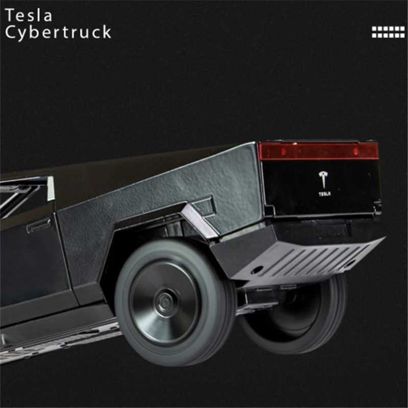 1/24 Tesla Cybertruck Pickup modello di auto in lega pressofuso giocattolo in metallo fuoristrada modello di camion simulazione suono luce giocattolo per bambini regalo