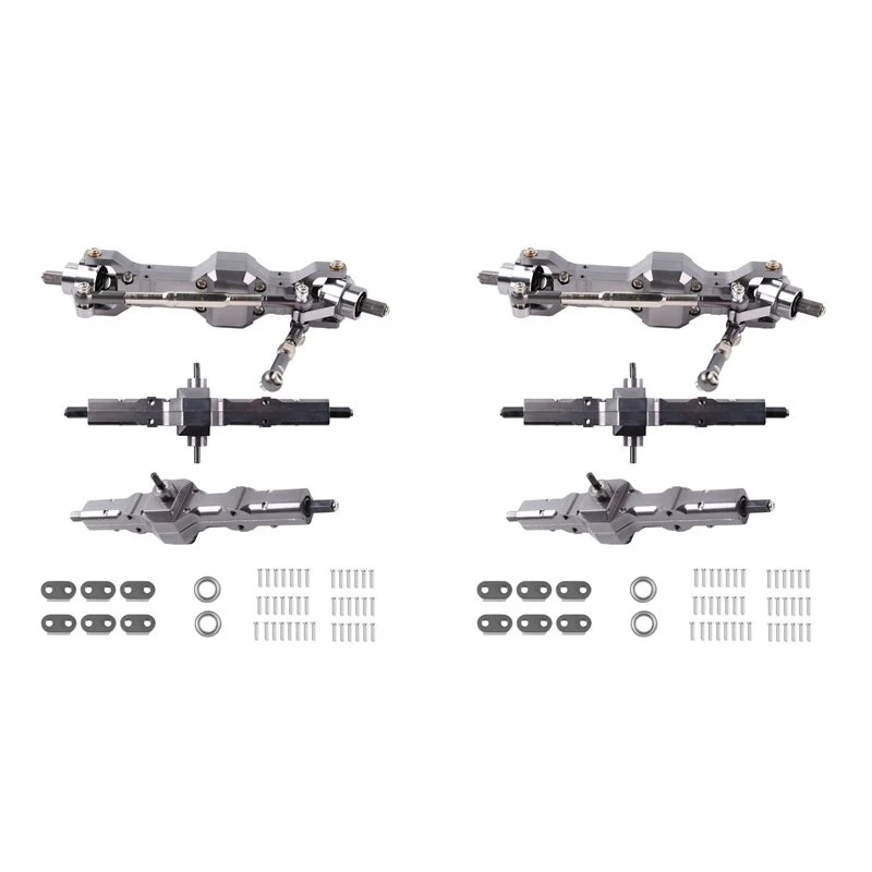 BEDW-2X Metal Front Middle Rear Bridge Axle Gearbox For WPL B16 B36 FY004 1/16 RC Car Truck Upgrade Parts Accessories