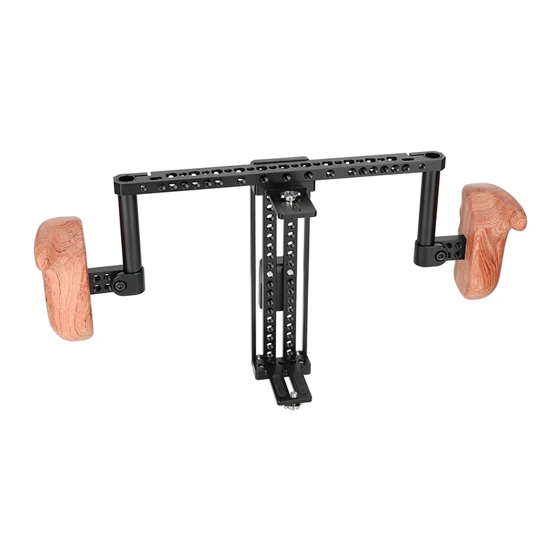 

Клетка для монитора HDRig, универсальная, для видеомониторов 5-10 дюймов, с креплением для освещения 16 мм, планкой Cheese Bar и двойными деревянными ручками