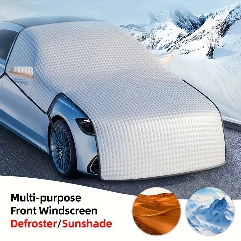 

Car snow shield anti-freeze windproof front car coat front windshield cover snow shield sunshade block extended block