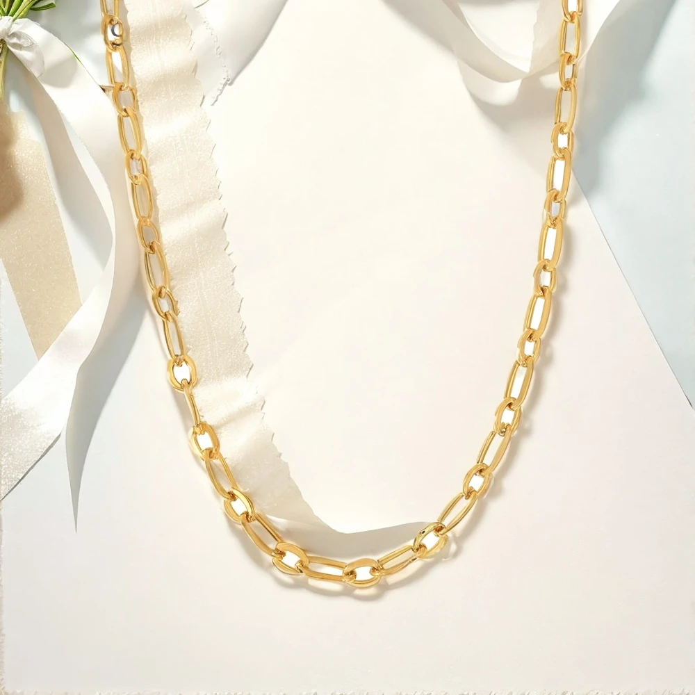 

Mickey Pendant Double-layer Necklace Sweet and Cool Girl Stainless Steel Plated with 18K Gold Fashionable Jewelry Accessories