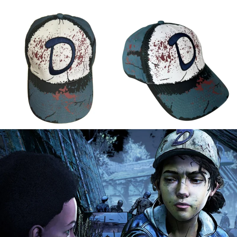 Anime Gioco Cosplay Clementine Cappello The Walking Dead Berretto da baseball regolabile da uomo e da donna Cappello parasole in cotone unisex