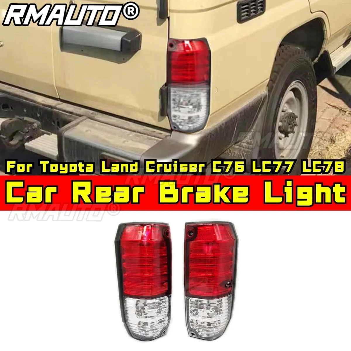 

Car Rear Brake Light Rear Tail Light Assembly Taillight Assembly Body Kit for Toyota Land Cruiser C76 LC77 LC78 Car Accessories