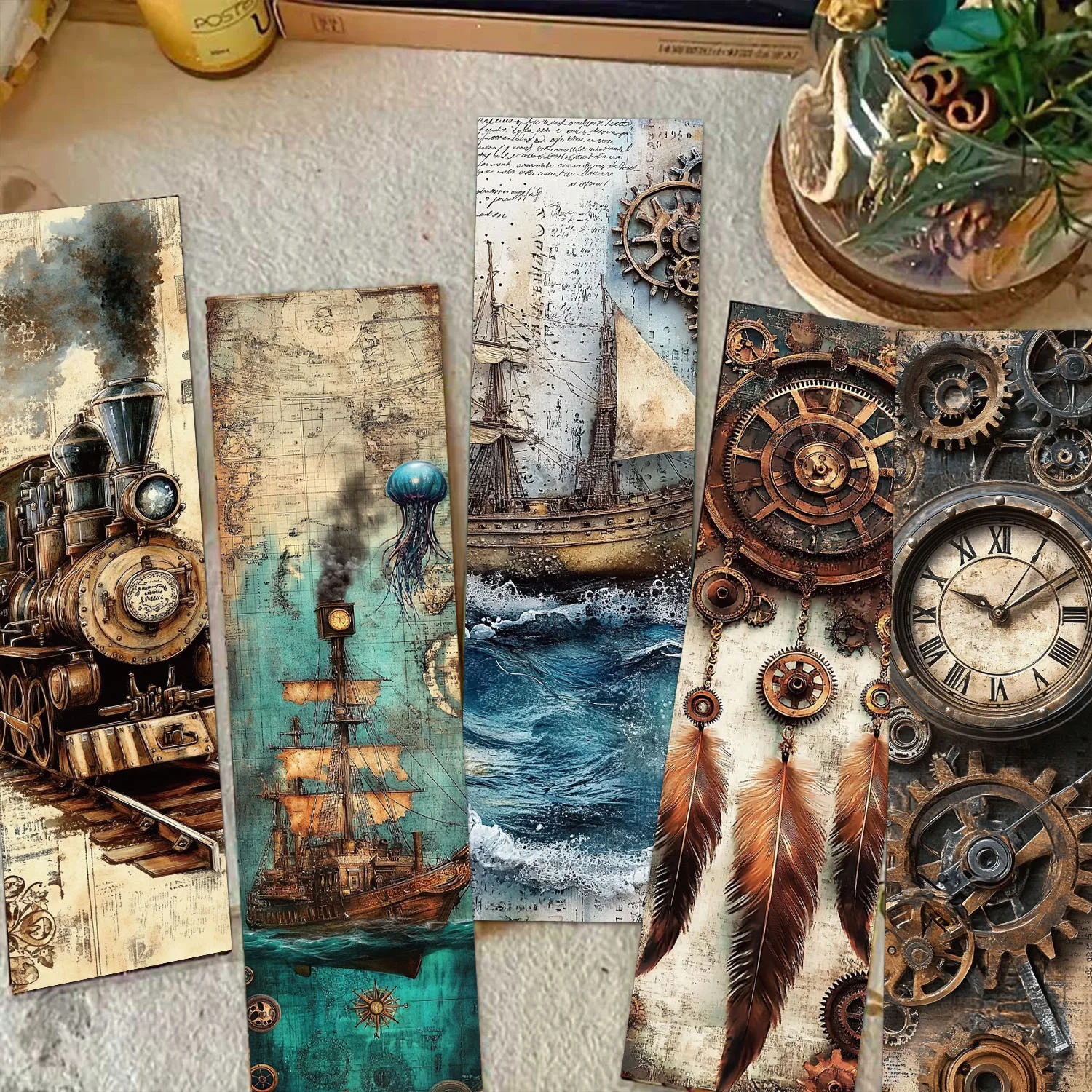 30 sayfa Steampunk Sanat Kitap - Vintage Collectible Books incelemesi ve fiyatı