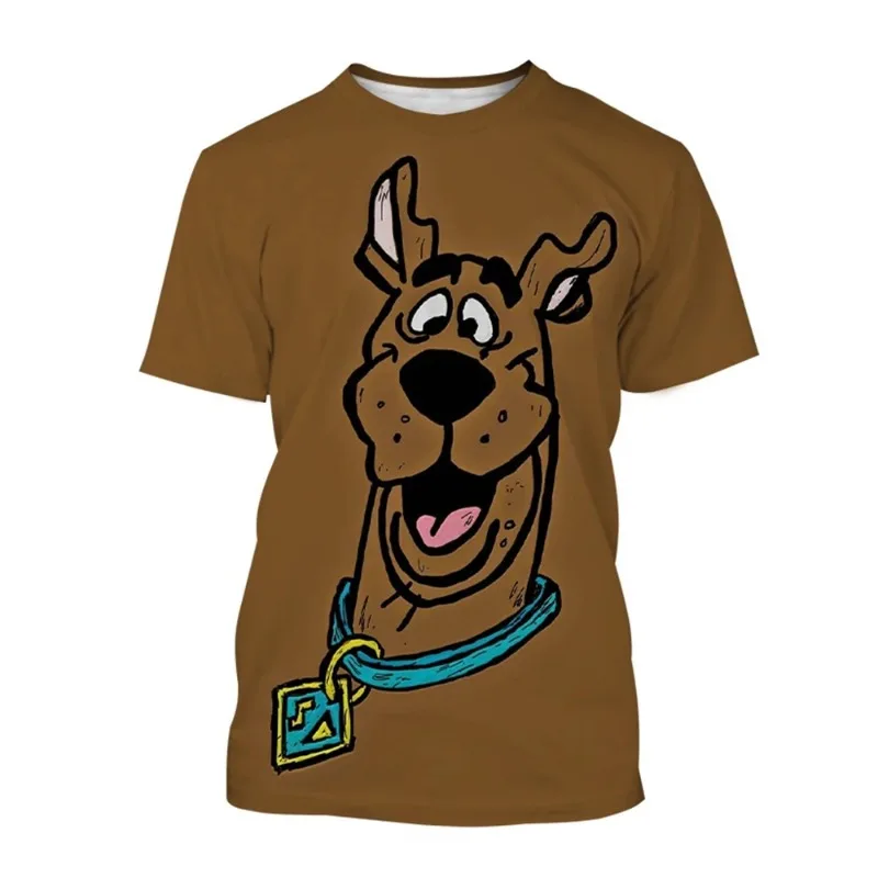 Summer Cartoon Scooby Creative 3D Printed T-shirt Fashionable Men and Women Fun Hip Hop Cartoon Casual T-shirt