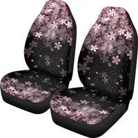 Cherry Blossom Car Seat Cover Sakura Auto Seat Covers Floral Front Seat Protector Fit for Most Cars Sedan SUV Van 2 Pcs