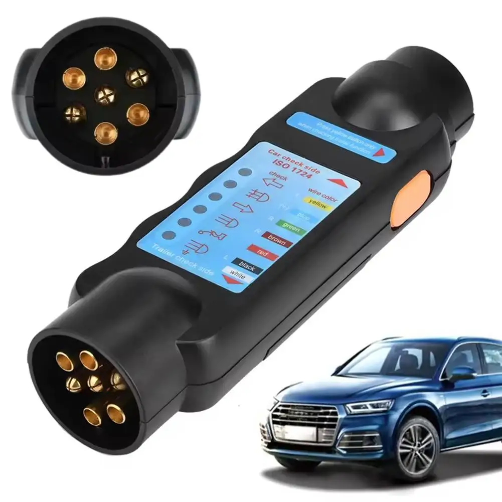 Probador Universal de Remolques de 12V, Adaptador de 7 y 13 Pines, Herramienta de Diagnóstico, Enchufe de Prueba, Accesorios para Camiones y Automóviles X9V6