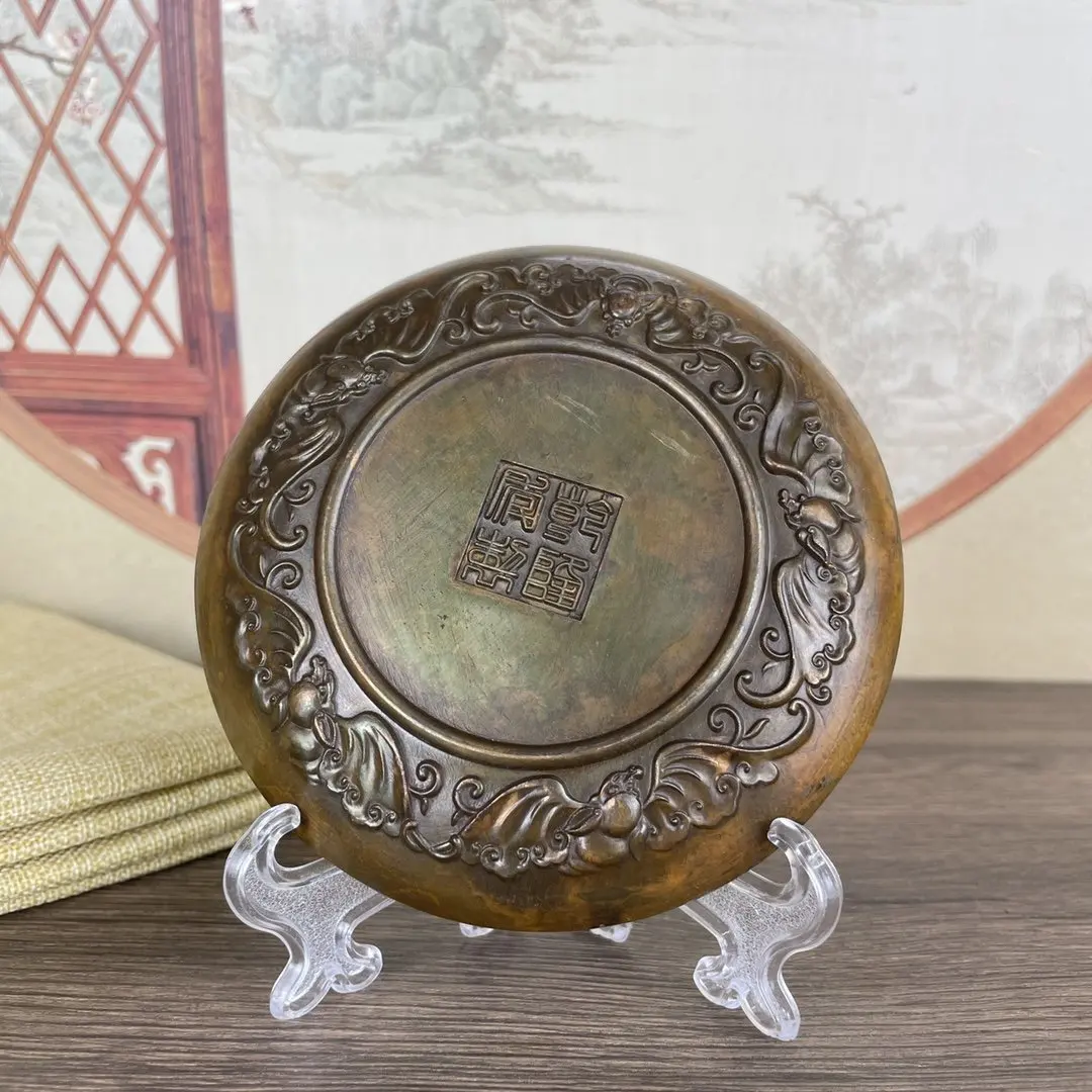

Copper plate household relief copper ornament Baifu plate decorative ornament fine workmanship and exquisite carving