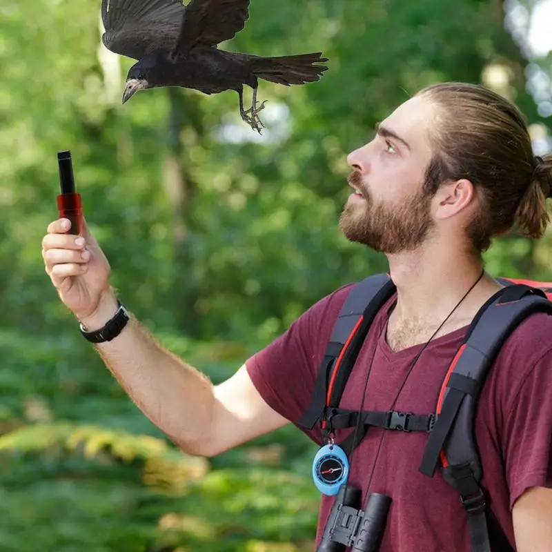 Crow Call Whistle صوت واقعي يجذب المفترس السحر في الهواء الطلق التخييم الصيد الطعم صفارات لوازم الرماية