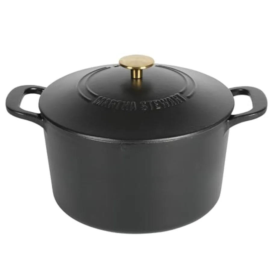 

Gatwick Enamel Cast Iron Dutch Oven Pot with Lid Durable Heavy-Duty Dutch Oven for Slow Cooking, Braising and Baking