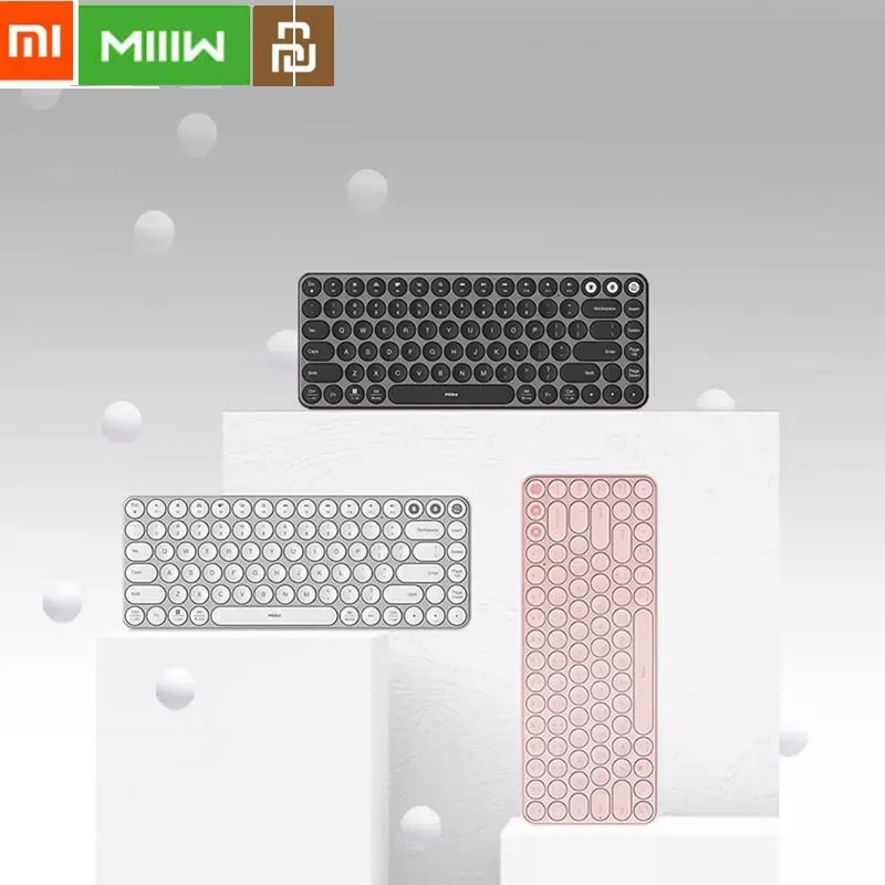 

Youpin MIIIW Bluetooth двухрежимная клавиатура 85 клавиш 2,4 ГГц многосистемная беспроводная клавиатура для офисного компьютера, ноутбука, планшета