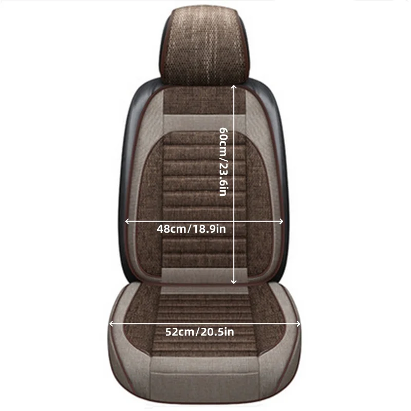 New Car Seat Cover Breathable Flax Seat Anti-skid Protection Pad Universal Size Driver Seat Cushion Interior Accessories