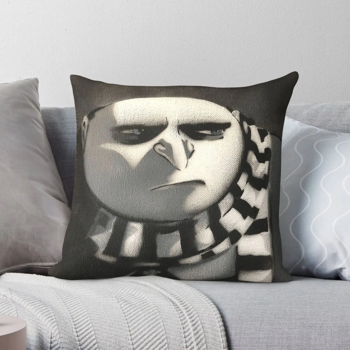 Gru Spray Can Art Pillowcase Polyester Linen Velvet Creative Zip Decorative Throw Pillow Case Bed Cushion Cover Wholesale 18