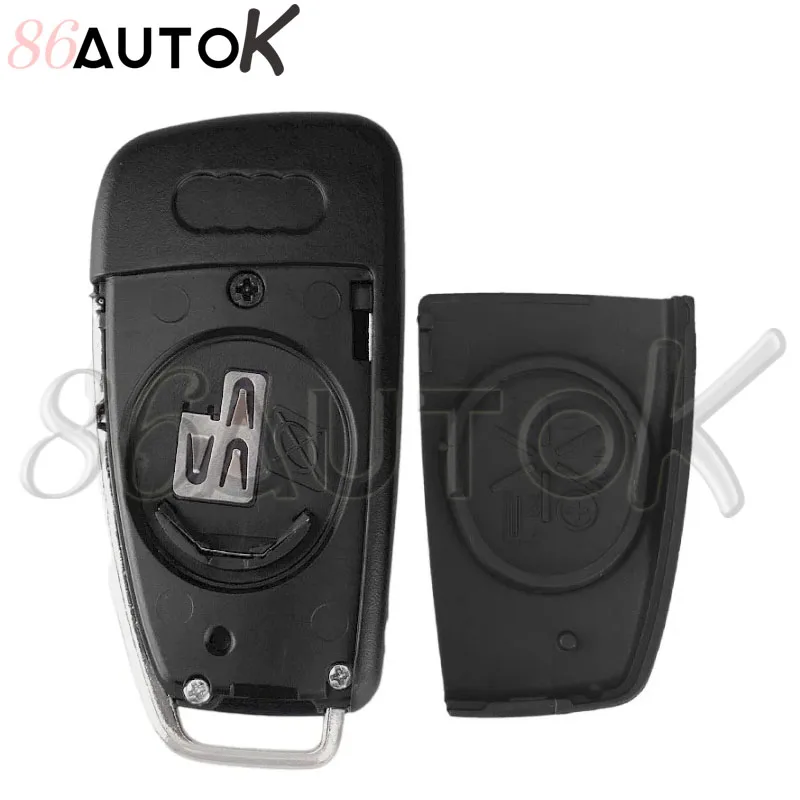 For Audi Q7 B7 Q3 A3 TT A2 A8 A6 A6L A4 S5 C5 C6 B6 Replacement Remote Car Key Shell Flip Key Folding Car Key Case 3 Buttons