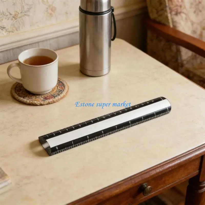 090B 8Inch Acrylic Reading Magnifier Ruler With Measurement Scale Perfect For Craft And Tile Board Games Mahjong Line Finder
