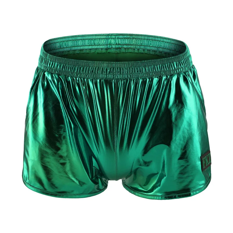 Calzoncillos de imitación de cuero para Hombre, Ropa Interior Masculina, calzoncillo Gay, Shinny, Cueca