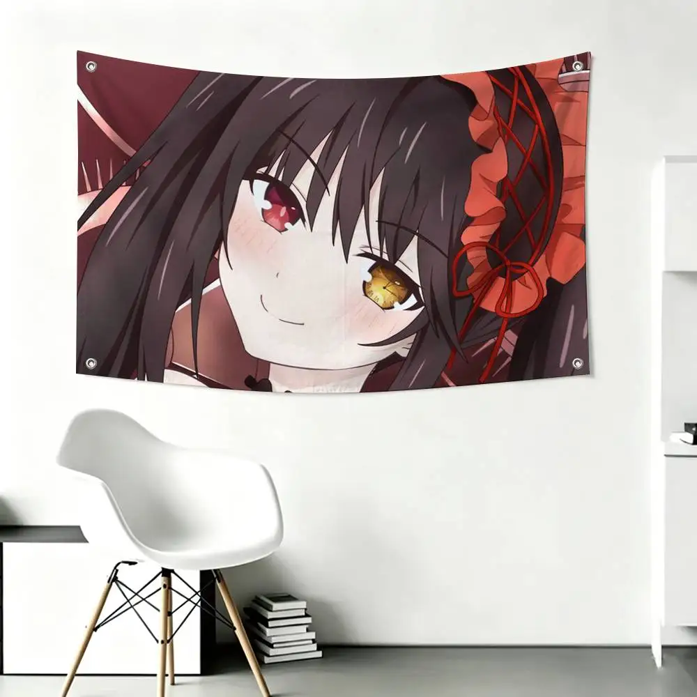 Date A Live Tokisaki Kurumi Flag Suitable For Party Club Outdoor Interior Wall Decoration Banner Fans Gift 3