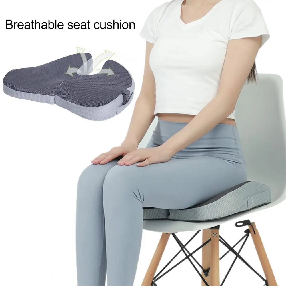 Spinal Alignment Cushion U-shaped Ergonomic Cushion Memory Foam Hemorrhoid Seat Cushion for Posture Correction for Office