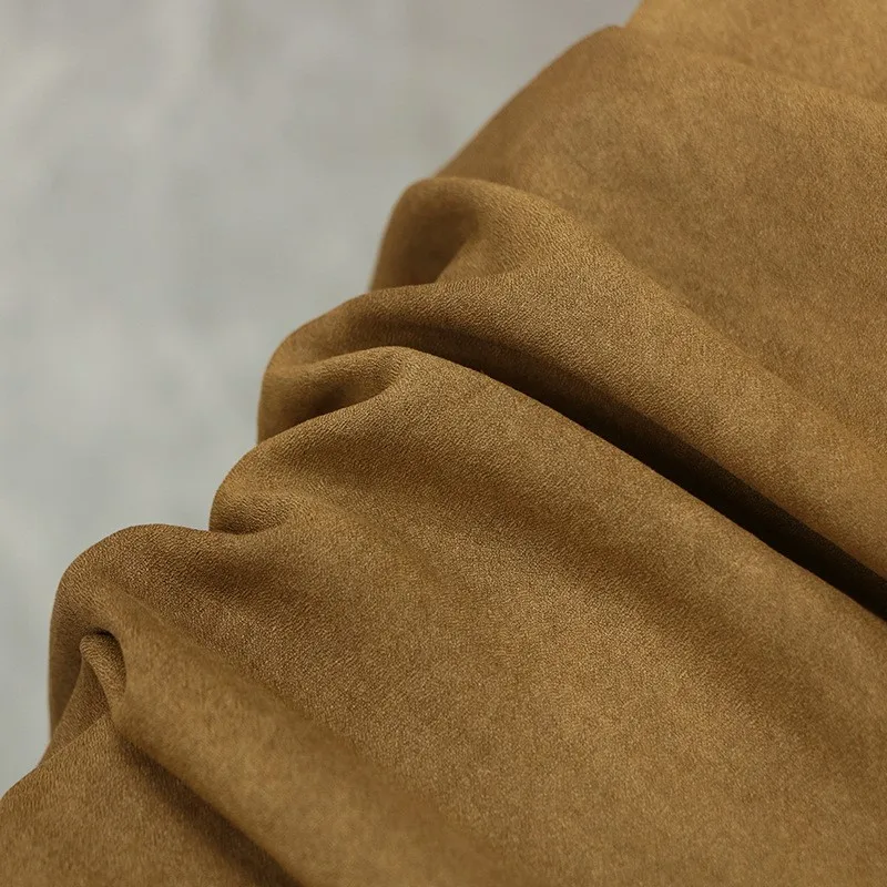 Puré de uva teñido de té negro, material antiguo, seda tussah, tela estrecha y de nicho de 70CM