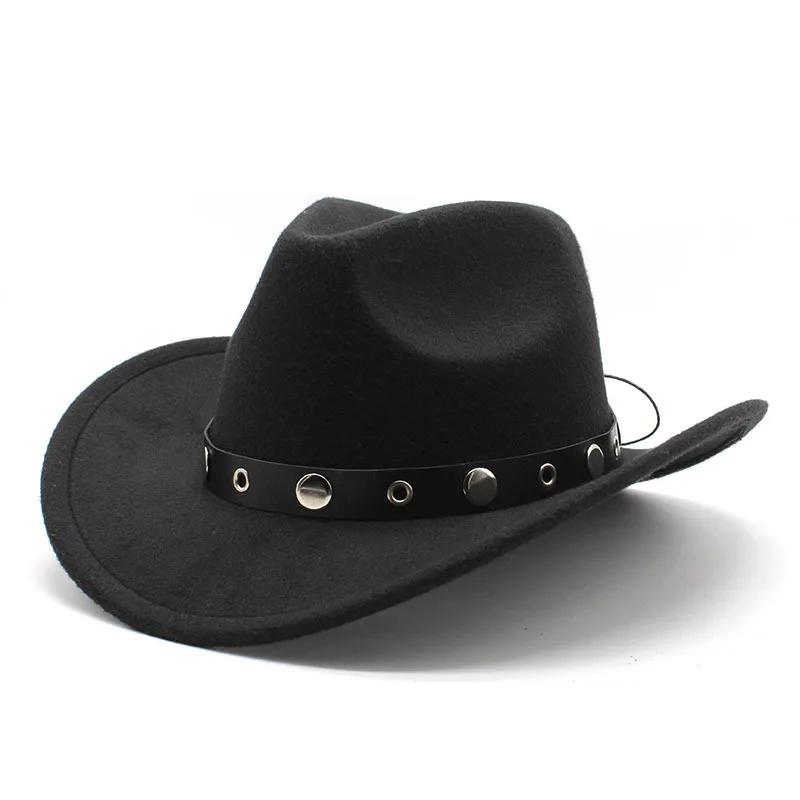 

In Stock Aliexpress Rolled Brim Black Western Denim Top Hat Autumn And Winter European And American Retro Men And Women Jazz Hat