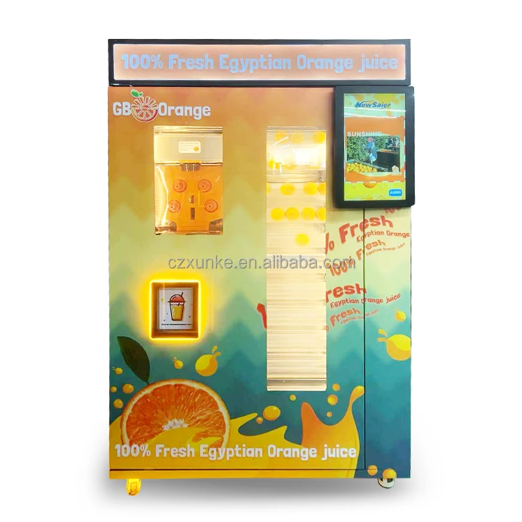 24 Hours Unattend Automatic Fresh Orange Juice Automatic Vending Machine for Any Location