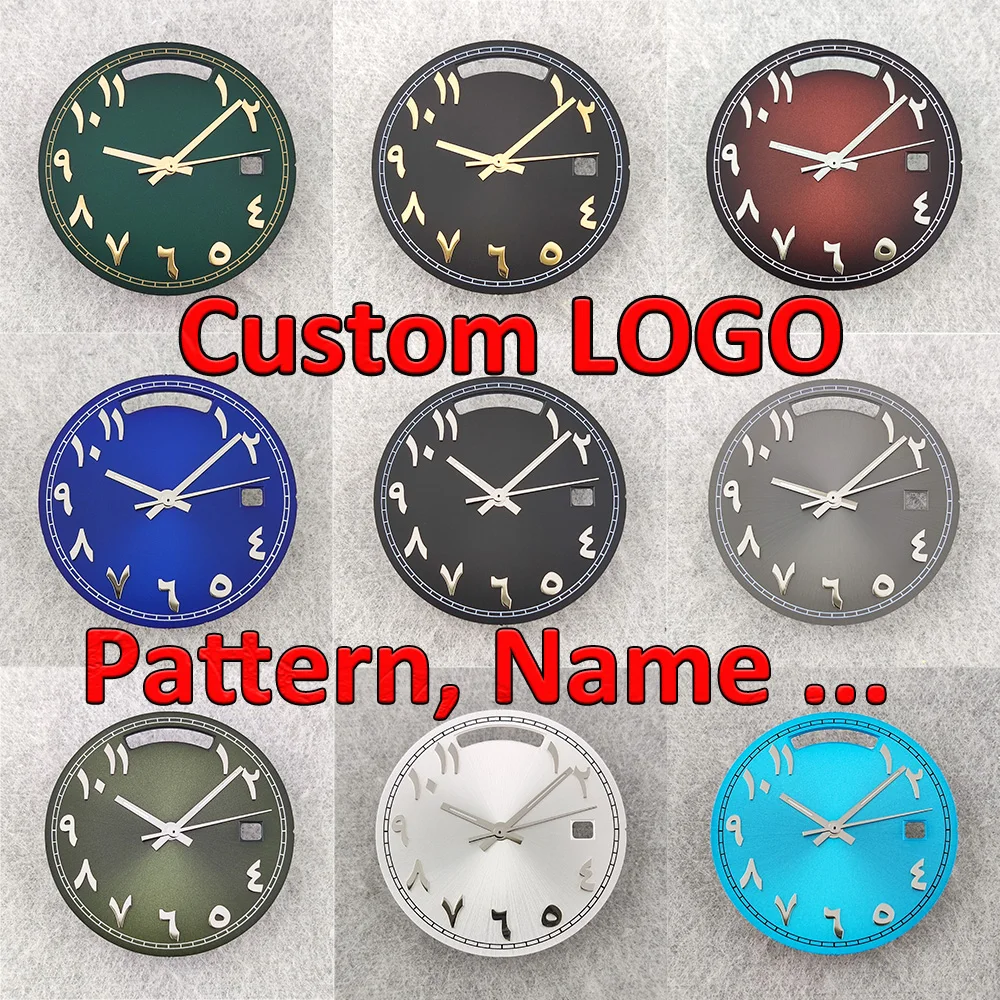31mm Dial 8285 Dial High-Quality Arabic Numerals Dial Custom LOGO Multiple Colors 8285 Dial With Hands Fits Miyota 8285 Movement