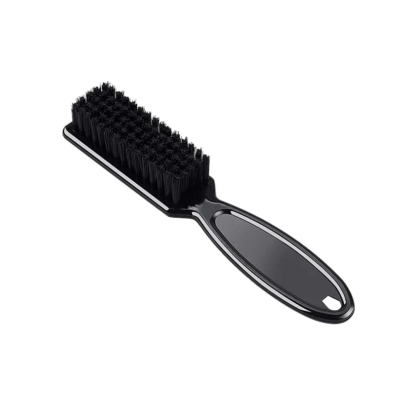 2PCS Black Small Beard Styling Brush Professional Shave Beard Brush Barber Vintage Oil Head Shape Carving Cleaning Brush