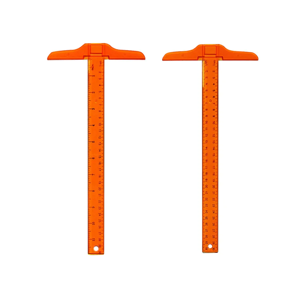 30cm Double-Sided Plastic Ruler with Metric & Imperial Scale for School, Office, DIY, and Technical Drawing